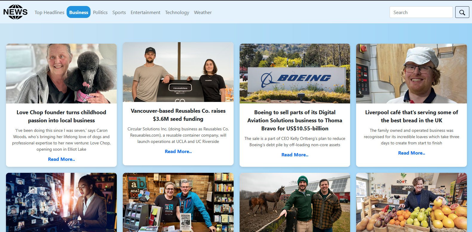 News and Weather website