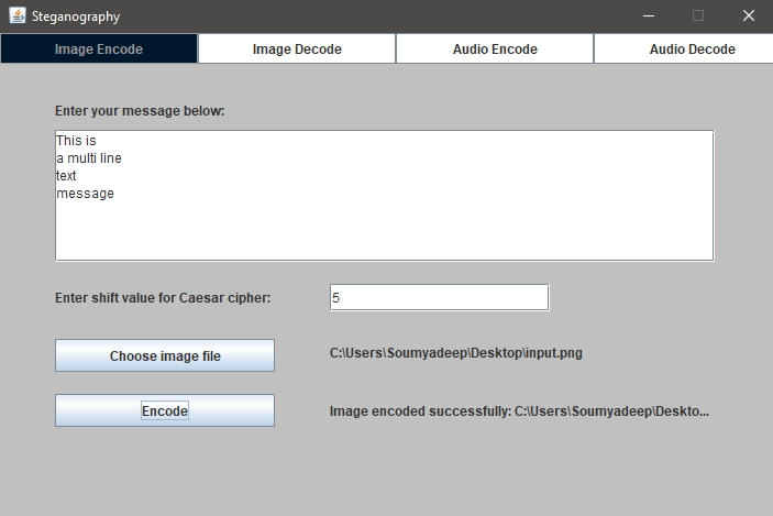 Image Encoding Panel