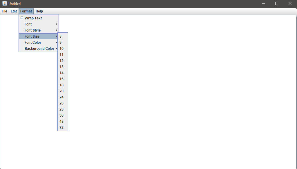 Choosing the font size